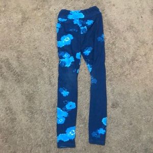 Blue flower lularoe leggings